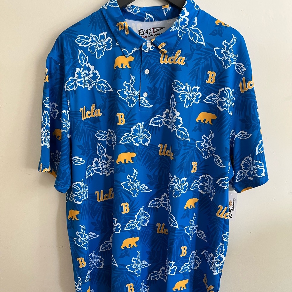 UCLA Blue Floral Men's Polo Shirt by